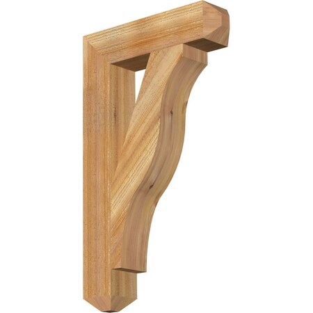 Ekena Millwork Funston Craftsman Rough Sawn Bracket, Western Red Cedar, 4"W x 18"D x 30"H BKT04X18X30FST04RWR
